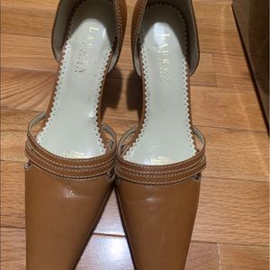 Lovely Vintage Tan Genuine Leather Heels